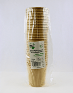 Aqueous 24oz Round Soup Container