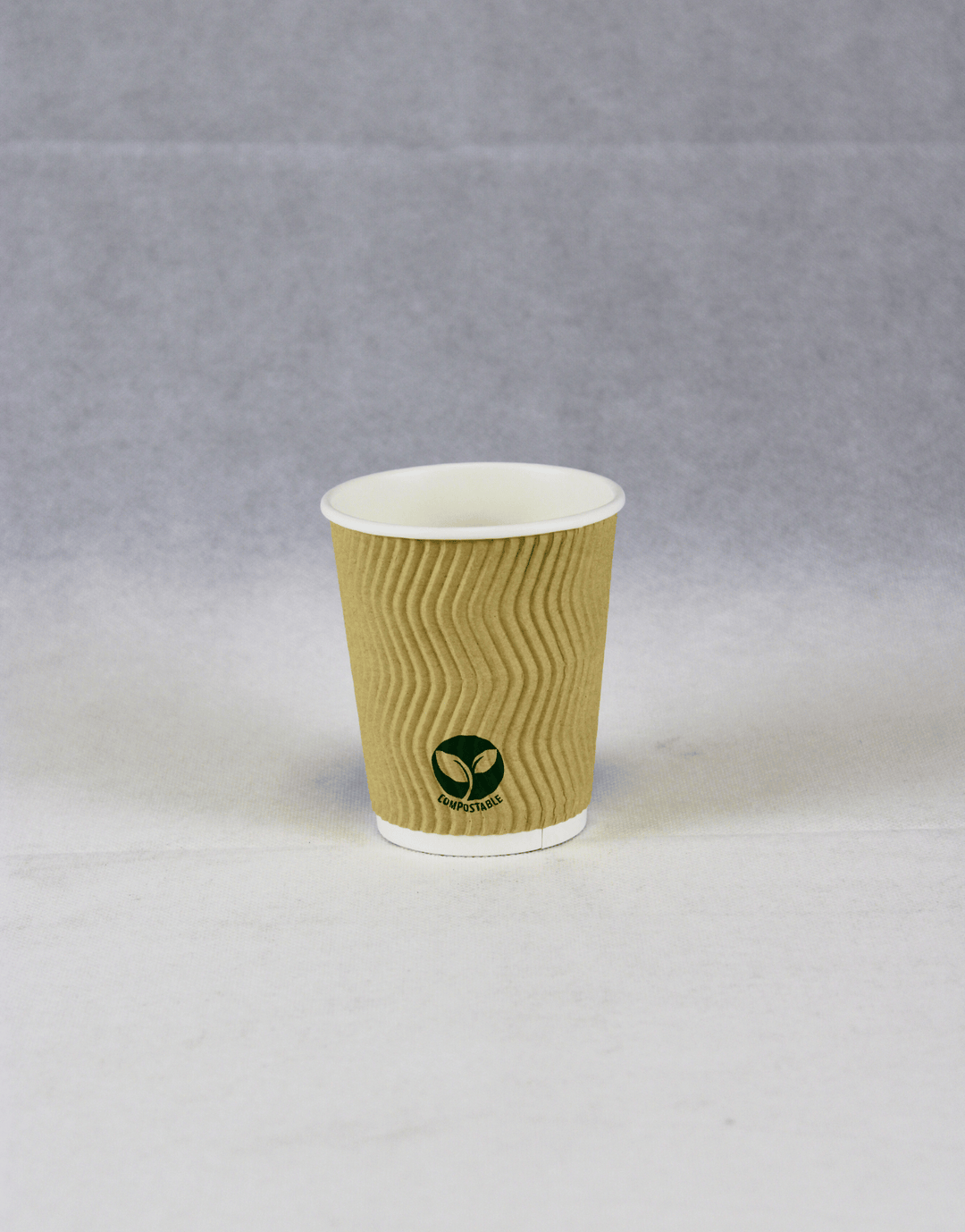 8oz Brown Compostable Ripple Cups