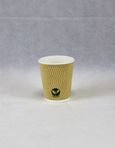 8oz Brown Compostable Ripple Cups