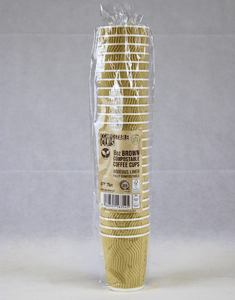 8oz Brown Compostable Ripple Cups