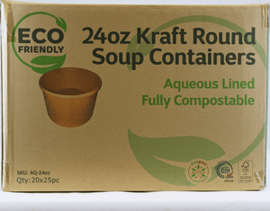 Aqueous 24oz Round Soup Container
