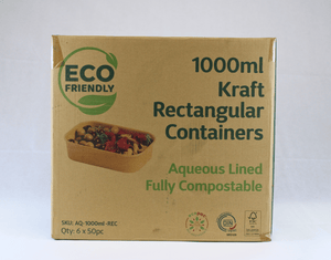 Aqueous Kraft Rectangle Containers 1000ml