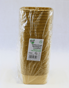 Aqueous Kraft Rectangle Containers 1000ml