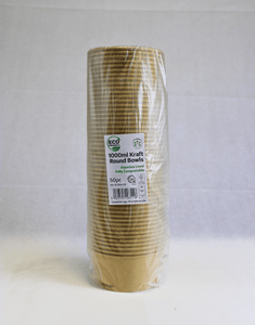 Aqueous Kraft Round Bowls 1000ml