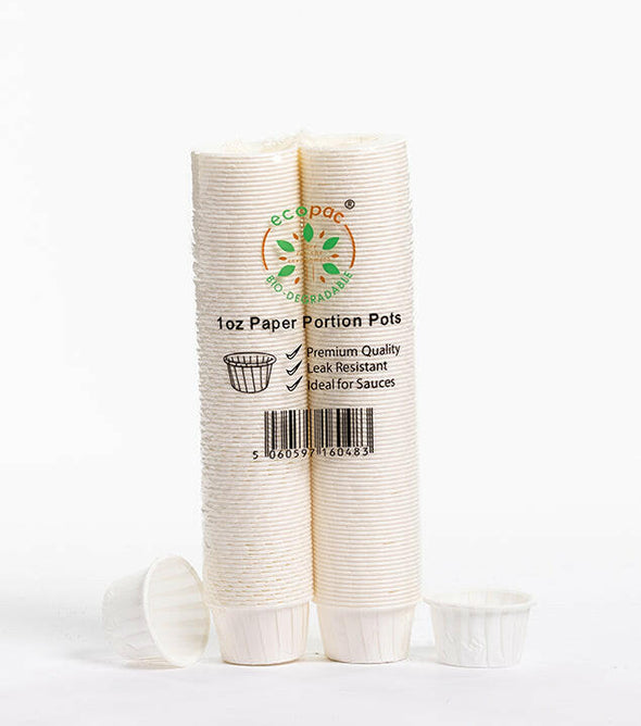 1oz Paper Sauce / Portion Pots - 6